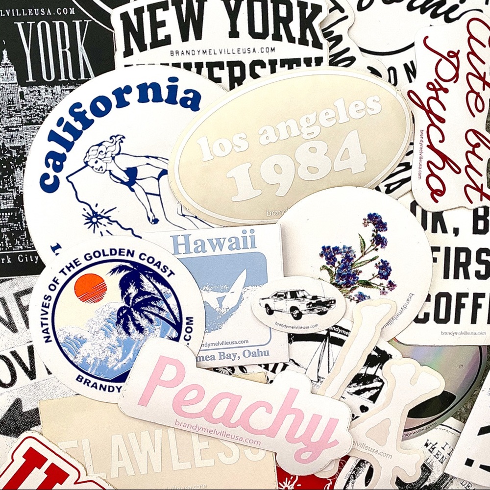 10 brandy Melville stickers bundle assortment